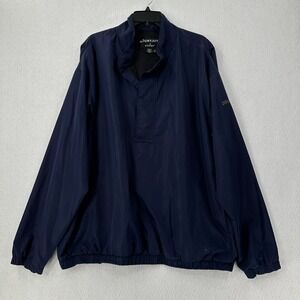 DryJoys FootJoy Wind Breaker Jacket Mens Extra Large Blue 1/2 Zip‎ Storm Zip Up